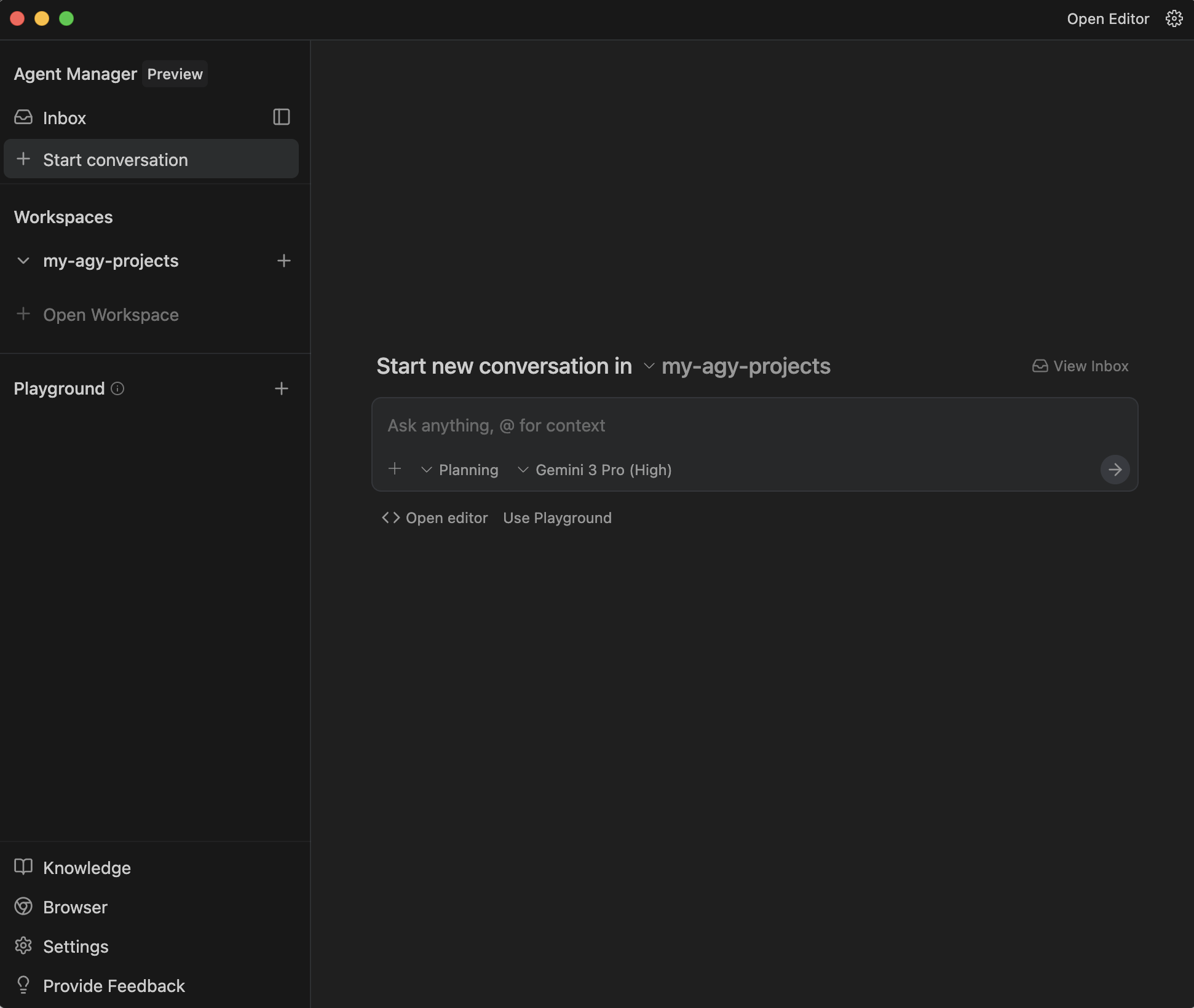 Agent Manager 主介面